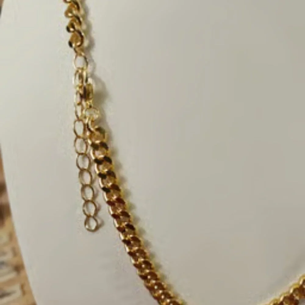 New 14k gold plated leopard jaguar head necklace - Picture 3 of 4